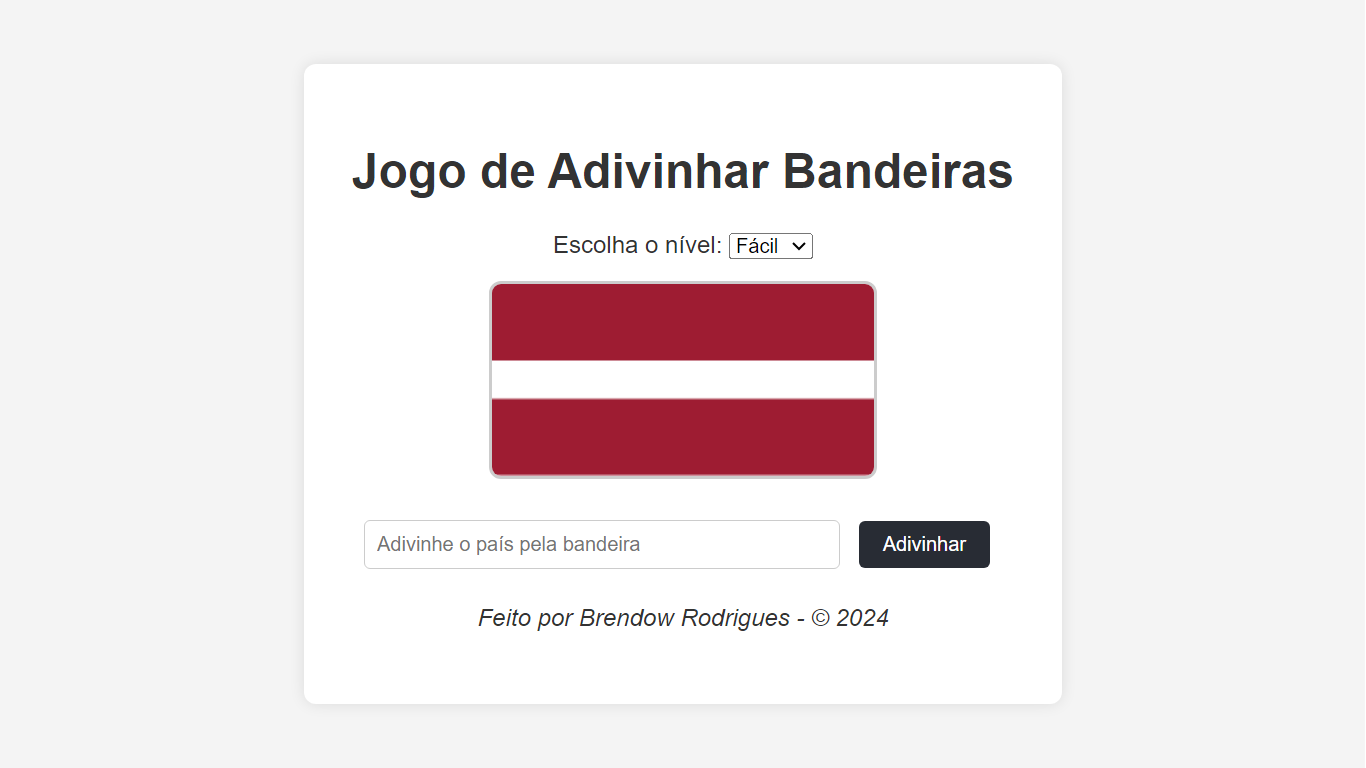 Foto do projeto do Jogo Das Bandeiras